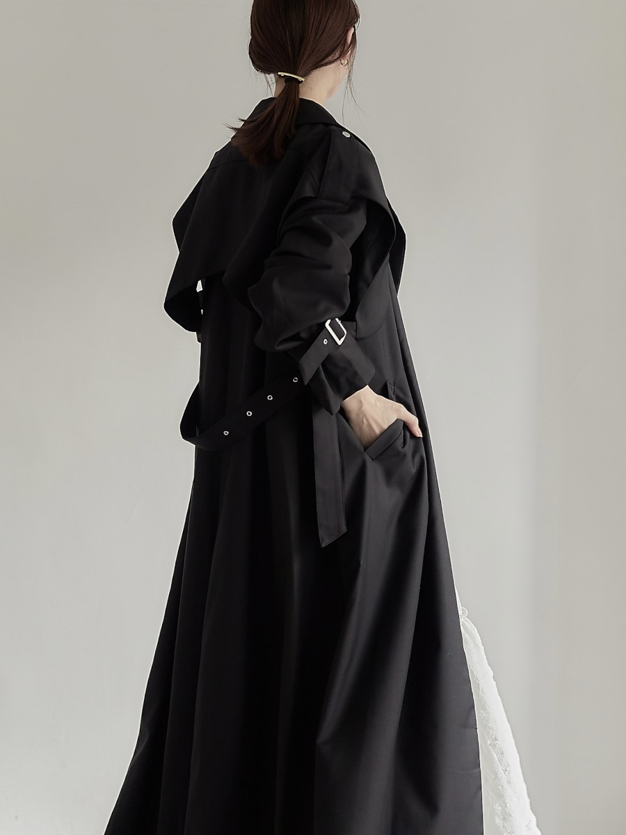 Amel cape layered 2way coat トレンチコート エイメル 激安オンライン